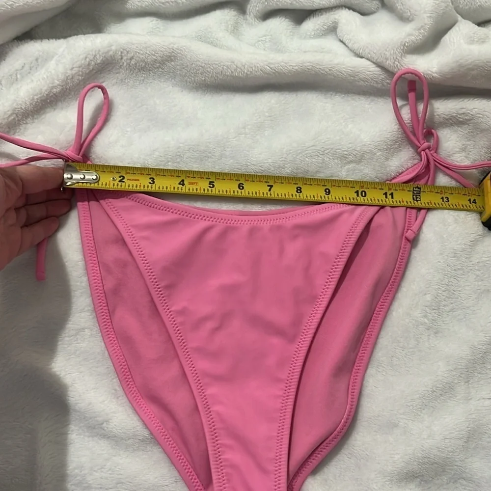 New Wild Fable Women’s Bikini Bottoms Pink String Tie Cheeky Medium NWOT